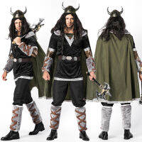 วันฮาโลวีน Cosplay เสื้อผ้าผู้ชาย Bull Demon King ชุดการแสดงยุคกลาง Hobbit Knight King Soldier Officer