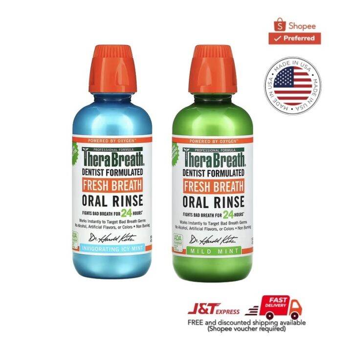 TheraBreath Dentist Formulated Mouthwash Oral Rinse Lazada PH