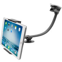 Tablet Car Mount Holder [13" Gooseneck Extension] Long Arm Suction Cup Mount for 7-11 inch Tablet, Cell Phone Holder for SUV Truck Vehicle Lift Uber - APPS2Car Windshield Window Mount for iPad 2-in-1