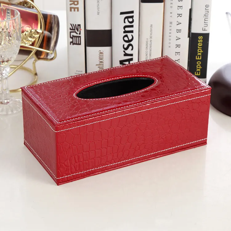Car Tissue Box Pu Leather Paper Box Hotel Room Paper Box Leather Tissue Box Tissue Box Holder Pu Paper Box Hotel Leather Car Stamping Box for Home Use 6 HF40455-主图3.jpg