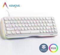 KEMOVE K68SE แบบมีสาย60 คีย์บอร์ดสำหรับเล่นเกม RGB BacklitLighting Strip Blue Switch DSA Profile PBT Keycaps สำหรับ Windowsmac