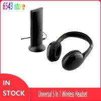 Universal 5 In 1 Wireless Headset Hi-Fi Headphone RF Noise Cancelling Voice Chat Earphone For DVD MP3 PC Over Ear Headsets