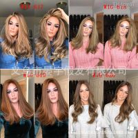 ? วิกผม wig มาใหม่วิกผมผู้หญิงผมหยิกยาวสีผสมกุหลาบชุดวิกผมตาข่าย