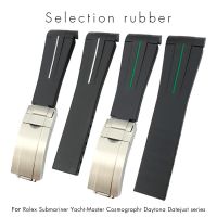 19mm 20mm 21mm High Quality Rubber Watch Strap Fit for Submariner Rolex Daytona GMT Seiko Hamilton Curved end Sport Watchband