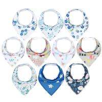 【DT】hot！ Cotton Baby Bibs Bandana Drool for Boys   Girls Newborn Shower Set Teething and Drooling