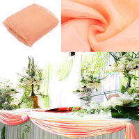 【Cw】Peach colour 10M*1.35M Organza Swag Fabric wedding decoration backdrop curtain,table decoration, High quality promotioning ！