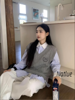 Natlux เสื้อแขนยาวผญ เสื้อคลุมหญิง เสื้อกันหนาว ผญ เสื้อสเวตเตอร์ เสื้อไหมพรมผญ เสื่อฮู้ดหญิงคู่ เสื้อแขนยาวหลวม 2023 ใหม่ WMY2390HK6 37Z230911