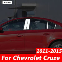 KLNU สำหรับ Chevrolet Cruze Sedan 2011-2015เสากลางสแตนเลสหน้าต่างพีซี B C ฝาครอบอุปกรณ์เสริมสติกเกอร์เสาร์