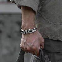 Chrome Heart pure silver high quality 2023 Thai hand-woven bracelet mens open bracelet mens wide bracelet