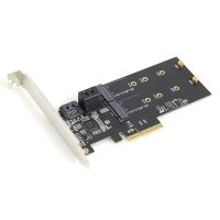 SATA3.0 2 M.2 B Key Adapter Expansion Module PCI-E 4X to 3-Port SATA3.0 Expansion Card + 2-Port M.2 Add-on Card