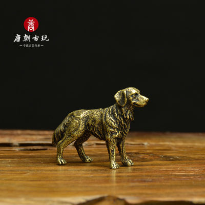 【High-quality】 รูปปั้นทองสัมฤทธิ์ขนาดเล็กโบราณโบราณลูกสุนัขโชคดีทองแดงบริสุทธิ์ Wangcai เดสก์ท็อปเครื่องประดับขนาดเล็กวิธีการโบราณความแม่นยำหล่อย้อนยุคผลิตภัณฑ์ใหม่ในตลาดพระพุทธรูปทิเบตเนปาล