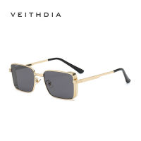 VEITHDIA แว่นตากันแดดตารางโลหะย้อนยุคใหม่ Unisex แฟชั่นแว่นกันแดด S21033