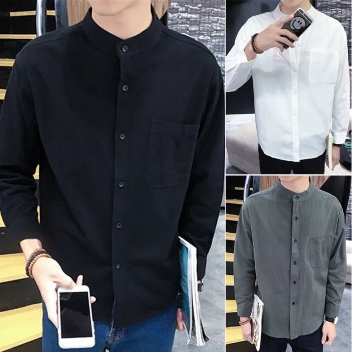 Men’s Mandarin Collar Shirt