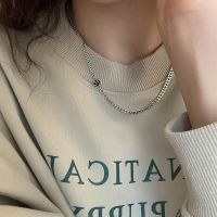 Korean Korean version of the niche simple smiley face necklace female simple wind fashion personality temperament all-match high-end sweater chain 〖WYUE〗