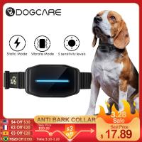 ZZOOI DOGCARE Anti Bark Dog Collar LED Indicator Electric Shock Dogs 7 Levels Shock Modes Training Collar Dog Stop Barking Vibration