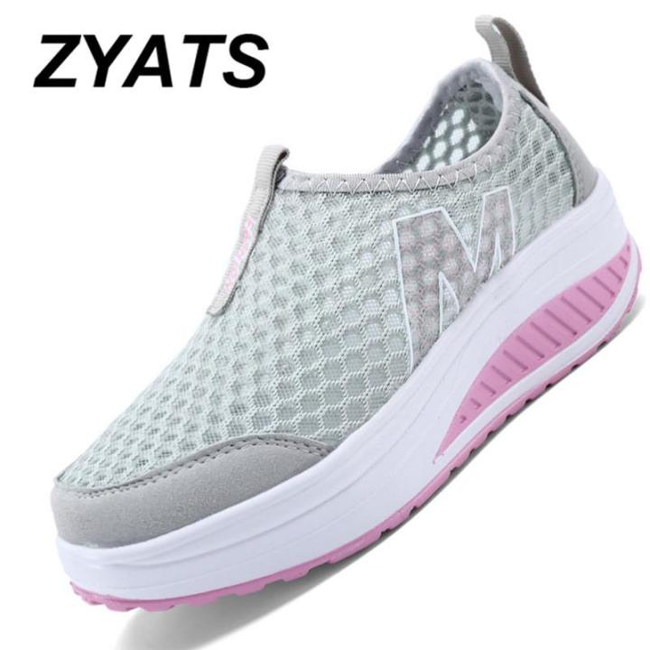 zyats-รองเท้าความสูงที่เพิ่มขึ้นผู้หญิงใหม่ลำลองระบายอากาศได้ดีรองเท้าส้นสูง5สี