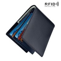 Genuine Leather Luxury Men 39;s Wallet Rfid Anti-theft Brush Stripe Multifunctional Wallet Male Multiple Card Slots Card Holder