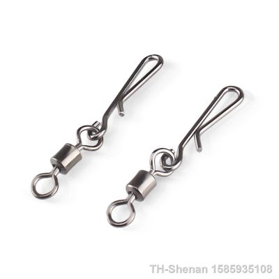 【hot】◎  10pcs Fishing Swivels 2 -10  Interlock Pin Rolling Swivel Fishhook Carp Accessories