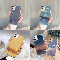 F-161 oil painting sunset อ่อนนุ่ม TPU เคสโทรศัพท์ หรับ Xiaomi Redmi Note 6A 9A 7 8A 9 7A 8 9S 9C 6 9T Max Pro Prime Power โปร่งใส ปก