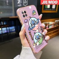 เคส JIUMOO สำหรับ OPPO A72 5G A73 5G A53 5G เคสโทรศัพท์บางลายการ์ตูนหรูหราบางอวกาศนักบินอวกาศด้านข้างเคสซิลิโคนนิ่มดั้งเดิมคลุมทั้งหมดเคสป้องกันทนแรงกระแทกกล้อง