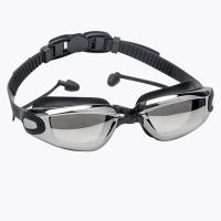 Swimming Goggles Swim Eyewear Adults Anti-fog Waterproof UV Protection Swim Glasses with Earplug for Men Women Pool Glasses Goggles