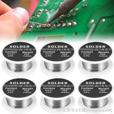 hk☫◇  6Pcs Solder Wire 0.8mm Tin Soldering 30g Electric Repairing High-Purity Rosin Core