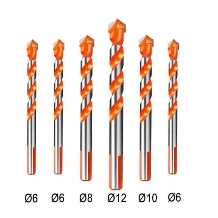 6PCS Ceramic Tile Drill Bits Masonry Drill Bit Set For Glass Brick