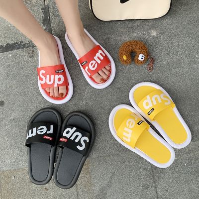Slippers female summer home interior couples home cartoon lovely hotel bathroom shower ins cool slippers for men and women