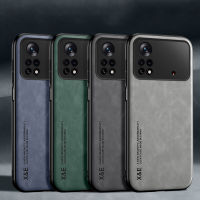 สำหรับ Xiaomi Mi POCO X5 X4 X3 Pro NFC M3 M4 Pro M5 F5 F3 F4 GT X3 X4GT X2 F2 Pro Case Magnetic Sheepskin ปกหนังหรูหรา-SLPPP STORE