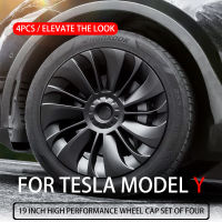 4PCS สำหรับ Tesla รุ่น Y Hub Cap Performance เปลี่ยนล้อหมวก19นิ้วรถยนต์ Hubcap อุปกรณ์เสริม2020 2021 2022