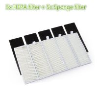 อะไหล่เครื่องกรอง HEPA + 5X ตัวกรองฟองน้ำสำหรับจูวีไอไลฟ์ที่ A4s ชิ้นส่วนหุ่นยนต์ทำความสะอาด5X เครื่องดูดฝุ่นหุ่นยนต์