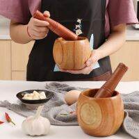 1 Set Garlic Masher Bowl Mashing Household Crushing Jar Reusable BPA Free Spices Garlic Mortar Pestle Set Kitchen Gadget