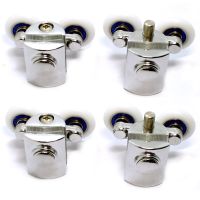 4pcs Stainless Steel Zinc Alloy Bearing Hardware Sliding Door Roller Shower Room Cabin Accessories