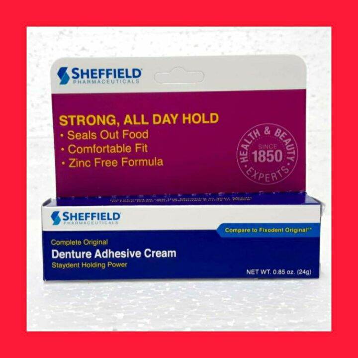 Sheffield Denture Adhesive Cream Original) Lazada PH