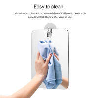 Acrylic High Quality Anti Fog Shower Mirror Powerful Sucker Anti-Fog Portable Traveling Make Up Mirror Hand Held Bathroom Mirror