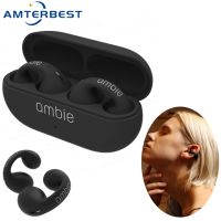 For Ambie Sound Earcuffs 1:1 Ear Bone Conduction Earring Wireless Bluetooth Earphones Auriculares Headset TWS Earbuds for Phones Over The Ear Headphon