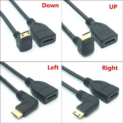 Chaunceybi 1080P HDMI-compatible to Cable Male Female degree Angled Converter M-F Extension