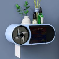 Large Capacity Toilet Tissue Holder Storage Box Wall Mounted Bathroom Waterproof Paper Holder Shelf Tissue Boxes Container Toilet Roll Holders