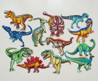 Iron On Patches For Kids Boy Clothing Jurassic Park Sticker Fabric Dinosaur Stripes For Jeans Jacket Backpack Badge Embroidery Haberdashery