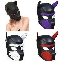 Dog Hood nd Fashion Padded Latex Rubber Role Play Dod Tail Collar Slave Cosplay Full Head With Ears Toys