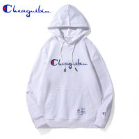 Champion เสื้อสเวตเตอร์มีฮู้ดปักลายสำหรับผู้ชายและผู้หญิง,เสื้อคู่รักแบบเรียบง่ายทรงหลวมผ้าคอตตอนสำหรับฤดูใบไม้ผลิและฤดูใบไม้ร่วงปี2021