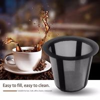 Stainless Steel Coffee Filter Cup Mesh Black Metal Tea Leaf Kitchen k-cup Tea Infusing Accessories Reusable for Coffee Colanders Food Strainers