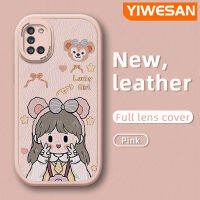 "Chenyyyka เคสนิ่มซิลิโคนกันกระแทกลายการ์ตูน M31 M31 A31ปลอกสำหรับ Samsung ลายการ์ตูนหมีสาวน่ารักดีไซน์ใหม่เคสใส่โทรศัพท์หนังเลนส์กล้องถ่ายรูปเคสป้องกันที่ครอบคลุมทุกอย่าง"