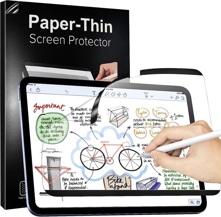 MoKo Magnetic Paper Screen Protector for iPad 10th Generation 10.9 2022,  Detachable & Reusable iPad 10th Generation Screen Protector, Matte
