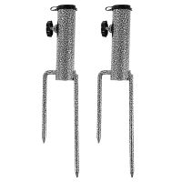 2 PCS Beach Umbrella Stand Fishing Stand Garden Lawn Patio Parasol Ground Anchor Spike Umbrella Holder Fishing Rods Tool