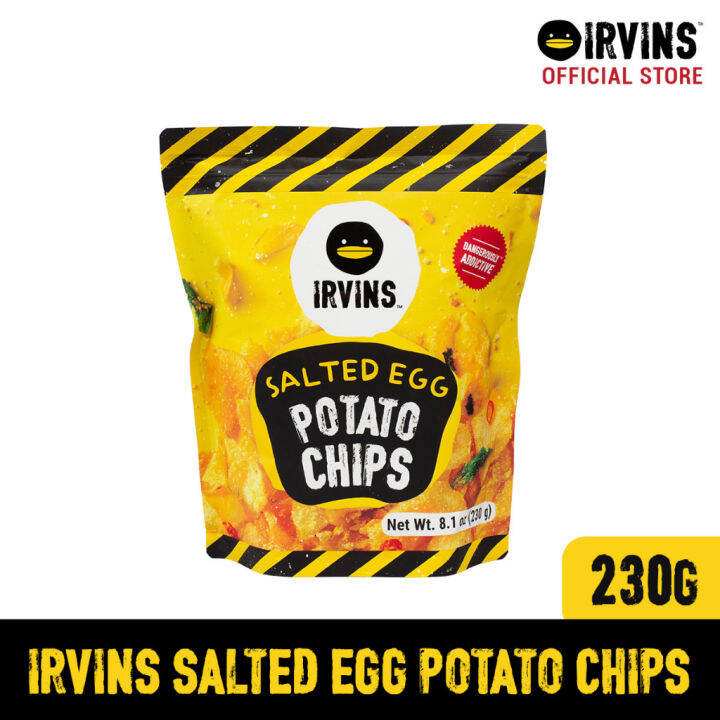 IRVINS Salted Egg Potato Chips 230g Big | Lazada PH