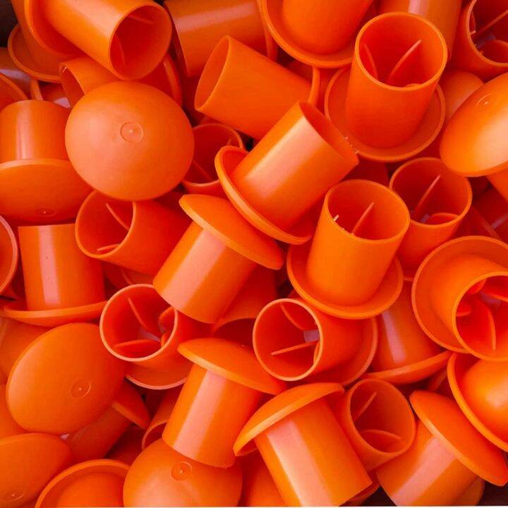 80 Pcs Rebar Caps Mushroom Rebar Safety Cover Orange Rebar Covers Caps