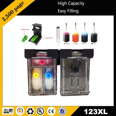 Einkshop For Hp 123 Refillable Ink Cartridge Replacement For HP123 123Xl 123 Xl Deskjet 3630 1110 2130 2132 2133 2134 3632 3638