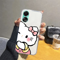 เคสโทรศัพท์นิ่มลายการ์ตูนน่ารักสำหรับ OPPO A78 4G 5G 2023 KT เคสมือถือซิลิโคนลายหมี OPPO A78 NFC A98 A77S A77 A57 A76 A16 A54 A55 A17 A16E A16K โปร่งใสฝาหลัง