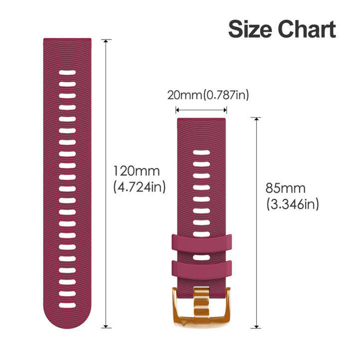 zenia-ความกว้าง20มม-ผิวสายนาฬิกาซิลิโคนสำหรับ-garmin-forerunner-55-245-645-music-venu-sq-sq2-approach-s12-s40-s42-d2-air-x10-vivoactive-3-element-vivomove-hr-style-luxe-sport-haylou-rs4-plus-ls02-amaz